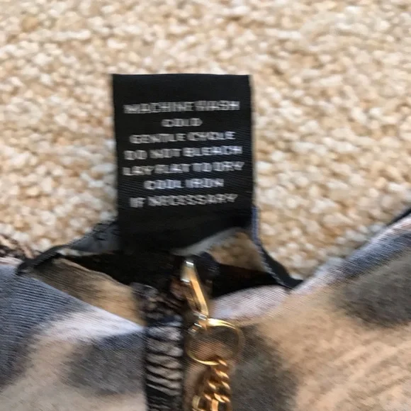 Adele May Animal Print Tank Top Womens XL Brown Black Includes Necklace Career - Picture 8 of 8